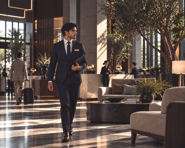 Confident Concierge in a Luxury Lobby-2
